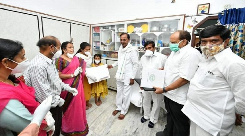 KCR Hands Over Cheques, Job Letter to Martyred Colonel Santosh Babu’s Kin