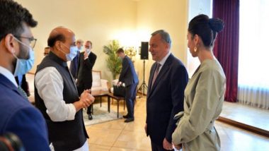 Rajnath Singh in Russia: Defence Minister Meets Russian Deputy PM Yury Ivanovich Borisov