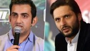 Gautam Gambhir Reacts to Shahid Afridi Testing Positive for Coronavirus, Here&rsquo;s What Former Indian Cricketer Has to Say