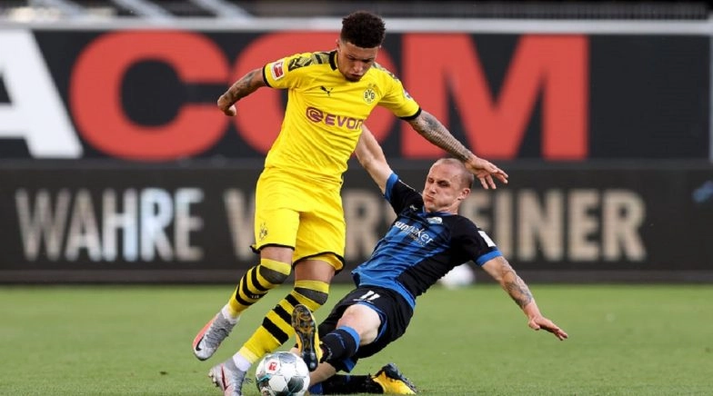 Bundesliga 2020: Jadon Sancho’s Hat-Trick Helps Borussia Dortmund Thrash Paderborn