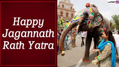 Jagannath Rath Yatra 2020 Wishes: HD Photos of Beautifully Decorated Elephants, WhatsApp Stickers, Facebook Greetings & Messages to Send Your Loved Ones On Puri Festival