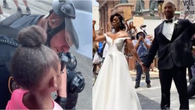 Black Lives Matter: From Newlywed Couple Joining Philadelphia Protests to Houston Police Comforting Little Girl, These Heartwarming Instances Will Make You Smile (Watch Videos)