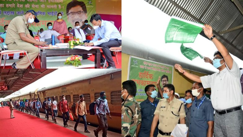 Hemant Soren, Jharkhand CM, Flags Off Special Train From Dumka Carrying Around 1500 Workers to Work on Strategic BRO Projects in Leh-Ladakh