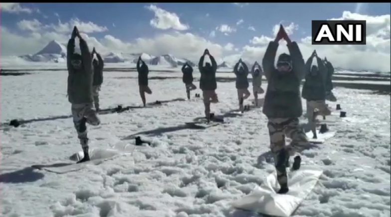 ITBP Jawans Practice Yoga at 18,800 Feet on India-China Border in Ladakh , View Pics & Video