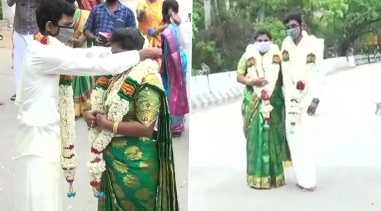 Kerala-Tamil Nadu Couple Ties Knot At Chinnar Bridge Connecting Both The States; See Pics
