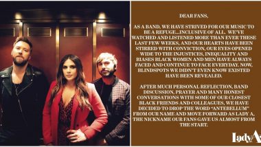 Lady Antebellum Drops 'Antebellum' From Their Name in Support of the Ongoing #BlackLivesMatter Protests (Read Full Statement)