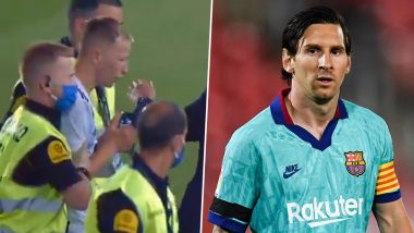 Lionel Messi Fan Invades Pitch for Selfie With Argentine Superstar During Mallorca vs Barcelona La Liga 2019–20 Match (Watch Video)