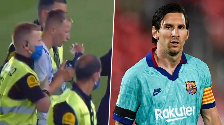Lionel Messi Fan Invades Pitch for Selfie With Argentine During Mallorca vs Barcelona La Liga Match