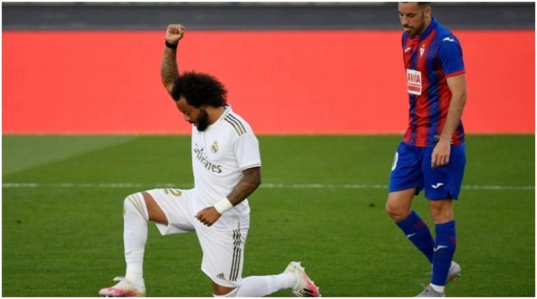 Watch: Marcelo Takes a Knee for Black Lives Matter Movement After Scoring in Real Madrid’s 3–1 Win