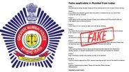Mumbai Police Debunks Fake Messages Over COVID-19 Guidelines Issued by Maharashtra Govt, Urges People to Dial 100 For Any Information