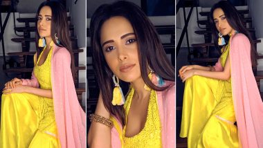 Nushrat Bharucha Is an Ethnic Delight in Lime Yellow, Peachy Pink and Tassels!