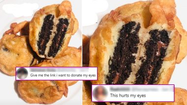 Oreo Bhajiya Pic Goes Viral, Twitterati Wants to Sign up For Eye Donation After Seeing This Photo of Weird Food Combination