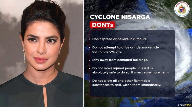 Cyclone Nisarga: Priyanka Chopra Urges All Mumbaikars To Be Safe