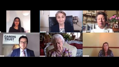 Queen Elizabeth II Makes Appearance in First-Ever Public Video Call Extending Support to UK’s COVID-19 Carers, Netizens Delighted (Watch Video)
