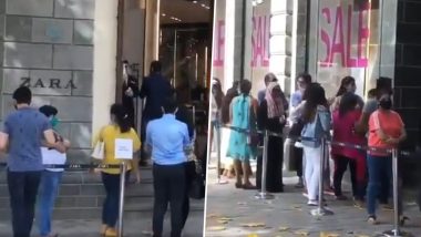 Video Claiming Queue Outside Zara Shop in Mumbai Goes Viral, Netizens Mock Stupidity of The People For Flouting Social Distancing Protocols