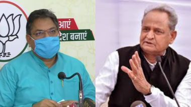 Rajya Sabha Elections 2020: Rajasthan BJP President Satish Poonia Calls CM Ashok Gehlot 'Mentally Unstable', Says 'His Statements Reflect Despair'