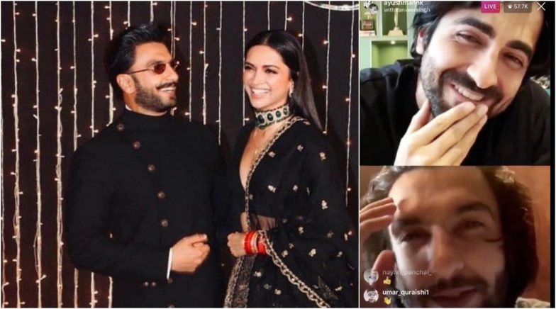 Ranveer Singh Joins Ayushmann's Instagram Live Session and Here's Why Deepika is Irked With Him! 