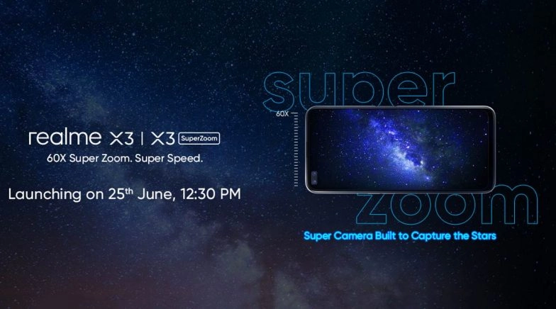 Realme X3 & Realme X3 SuperZoom Launching in India on June 25