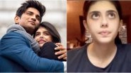Sushant Singh Rajput Death: Dil Bechara Co-star Sanjana Sanghi Gets Tearful Remembering the Actor, Says 'We Were Supposed To Finally See Our Film' (Watch Video)