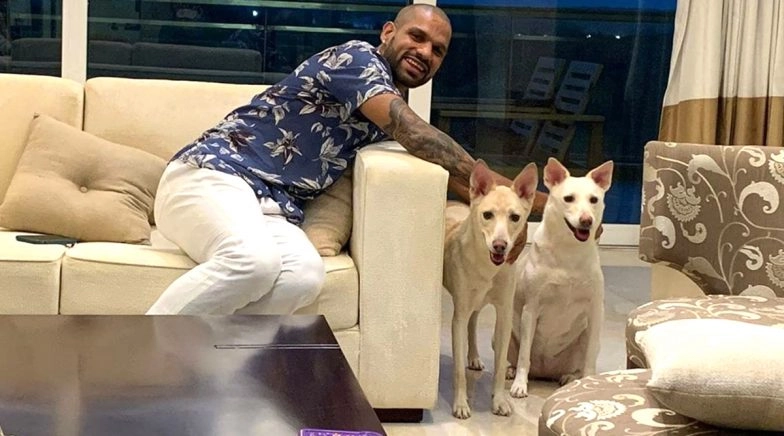 Shikhar Dhawan Welcomes Two New ‘Family Members’ As He Shares Picture With Adopted Dogs