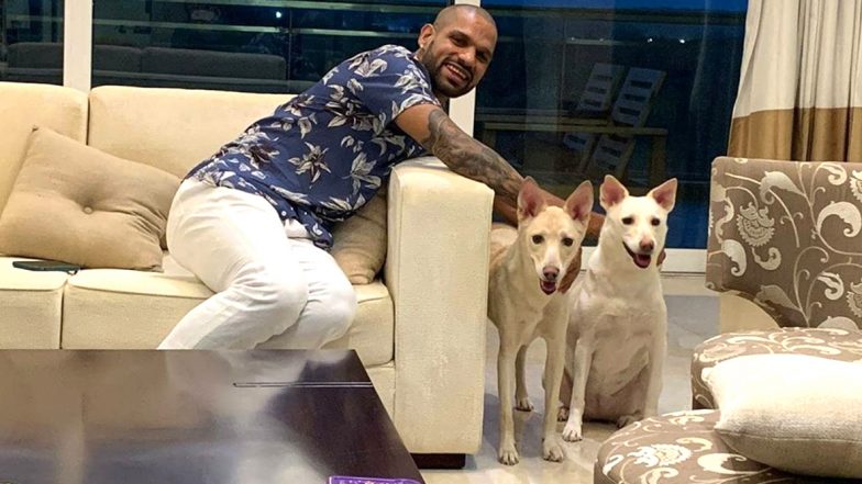 Shikhar Dhawan Welcomes Two New ‘Family Members’ As He Shares Picture With Adopted Dogs (View Post)