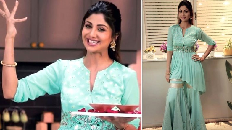 Shilpa Shetty Stuns in an Embellished Sharara for Eid Al-Fitr Worth Rs. 43,500!
