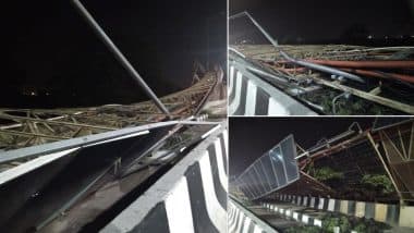 Delhi: Rains, Strong Winds Damage Solar Panels on Nizamuddin Bridge, View Pics