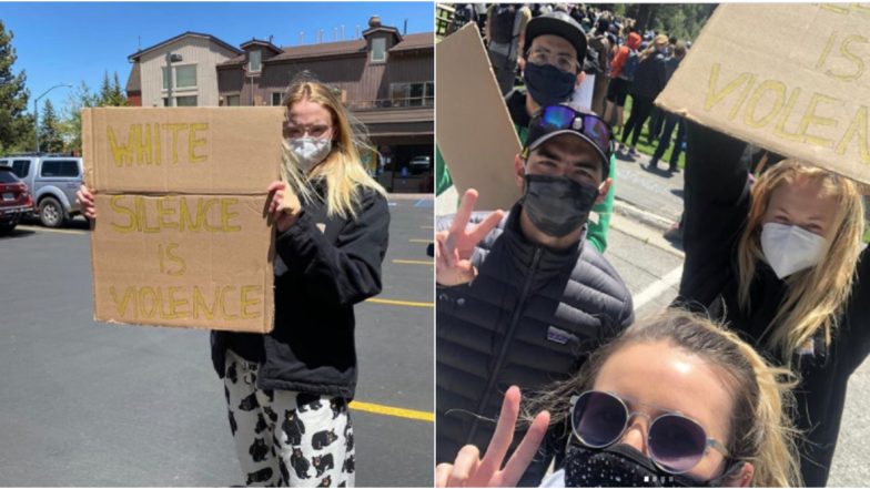 Joe Jonas and Sophie Turner Attend Black Lives Matter Protests; The Game Of Thrones Star Chants 'No Justice, No Peace' (View Pics and Videos)