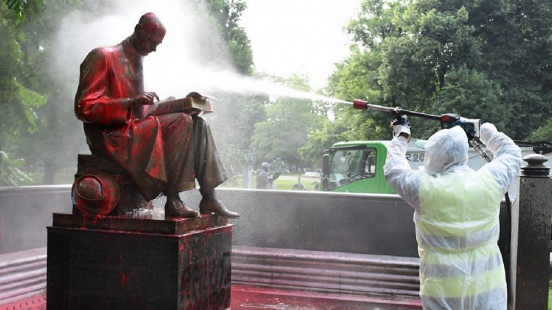 Italian Journalist Indro Montanelli's Statue Defaced, Tagged With Words 'Racist', 'Rapist'