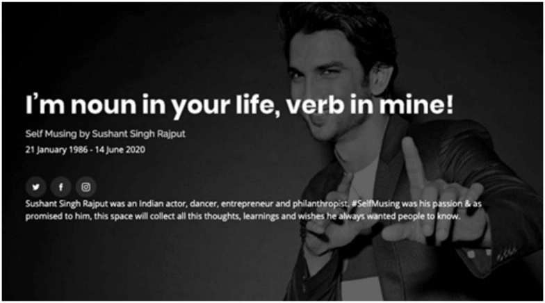 Sushant Singh Rajput's Beautiful Musings to be Honoured By His Family 