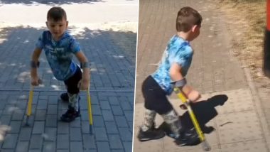 Double Amputee 5-Year-Old Tony Hudgell Raises £320,000 for Hospital by Setting 10 Km Walk Challenge After Being Inspired by Captain Tom Moore (Watch Video)