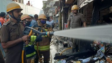 Siliguri Fire: 7 Shops Completely Gutted in Blaze That Engulfed DI Fund Market; Fire Fighting Operations Underway