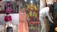 UP CM Yogi Adityanath, BJP MP Manoj Tiwari & Other Political Leaders Offer Prayers as Religious Places Open Today, View Pics