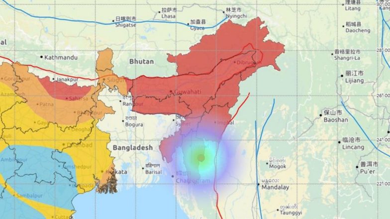 Mizoram Earthquake: Quake of Magnitude 4.1 on Richter Scale Hits 31 km SSW of Champhai Today