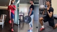 Virat Kohli, Hardik Pandya, Shikhar Dhawan & Other Indian Cricketers' Home Workout Regime During Lockdown Will Give You Major Fitness Goals (Watch Videos)