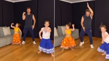 David Warner and His Daughters Enact Signature Step of 'Bala' Dance (Watch Video)