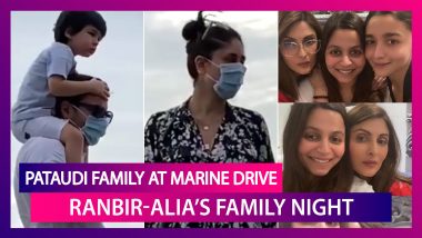 Kareena Kapoor, Saif Ali Khan & Taimur At Marine Drive; Ranbir Kapoor-Alia Bhatt’s Family Night