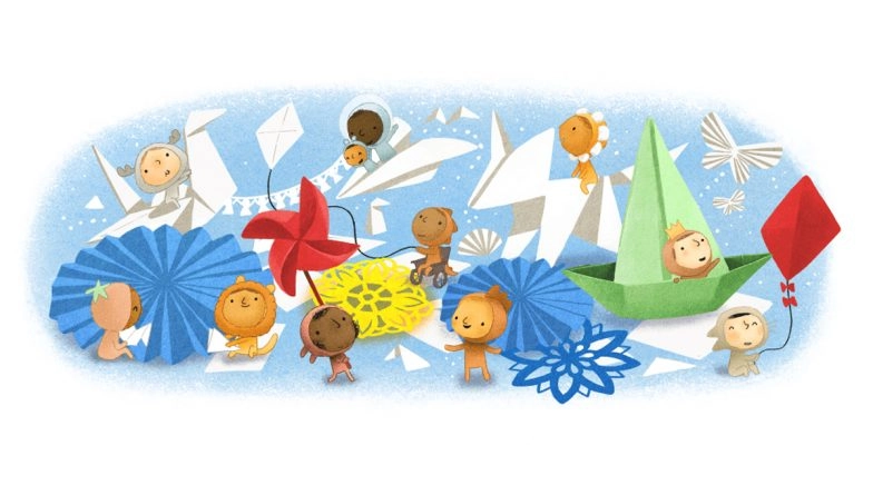 Children’s Day 2020 Google Doodle Displays Cute Paper Crafts to Acknowledge Kids' Creativity 
