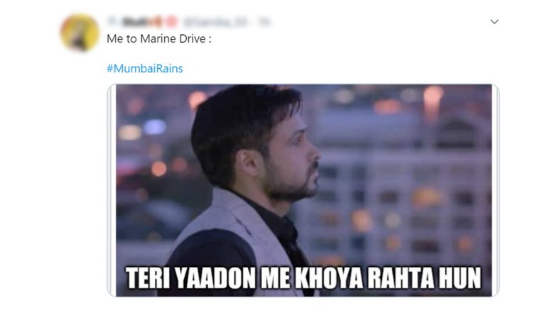 Mumbai Rains Funny Memes and Jokes Trends on Twitter: First Spell of Pre-Monsoon Reminds Netizens of Marine Drive During the Lockdown