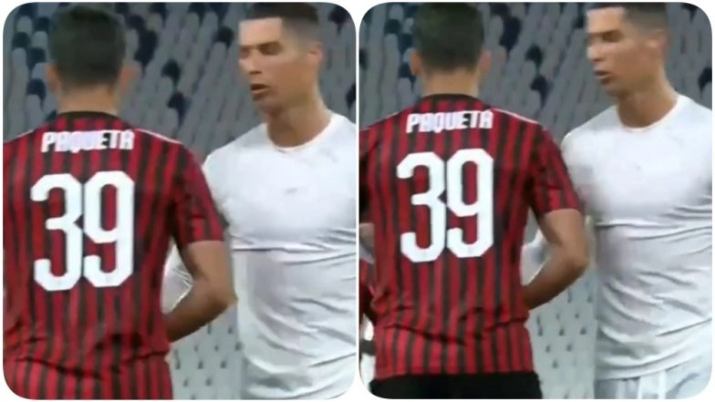 Cristiano Ronaldo Angrily Walks Towards Dressing Room After Missing Penalty, Pushes Lucas Paqueta Post Juventus vs AC Milan, Coppa Italia Semi-Final 2019-20 Game (Watch Video)