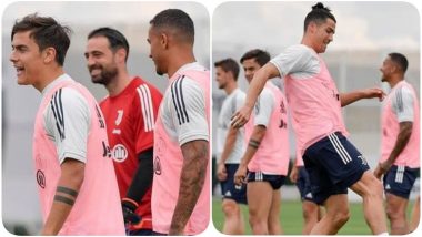 Cristiano Ronaldo, Paulo Dybala & Team Juventus Sweat it Out Ahead of Coppa Italia 2019-20 Final Match Against Napoli (See Pics)