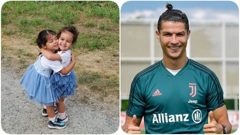 Cristiano Ronaldo Shares Adorable Photo of His Daughters Eva & Alana, Says ‘I Fall in Love Every Time I See These Two’