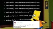 The Simpsons Are Following Cyber Safety Guidelines! Mumbai Police&rsquo;s Latest Tweet Urges Netizens to Stay Safe Online in the Wittiest Way (View Pic)