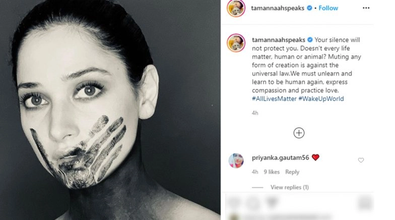 Tamannaah Bhatia Criticised for Sharing a Photoshoot Picture to Talk About All Lives Matter 