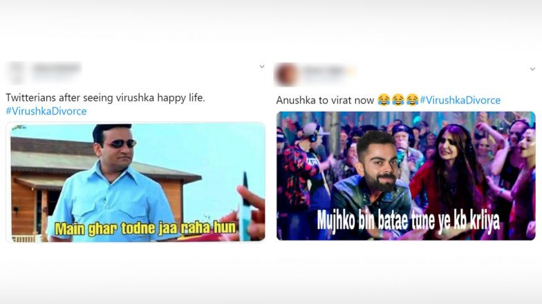 #VirushkaDivorce Funny Memes and Jokes Take Over Twitter After Fake News of Anushka Sharma and Virat Kohli Getting Divorced Surfaced Online