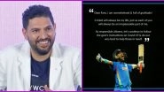 Yuvraj Singh Overwhelmed After Fans Trend #MissYouYuvi on His Retirement Anniversary, Urges Followers to Follow Govt Instructions on COVID-19