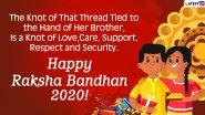 Happy Raksha Bandhan 2020 Images & HD Wallpapers for Free Download Online: Celebrate Rakhi Festival With WhatsApp Stickers, SMS, Quotes, Wishes and Facebook Messages