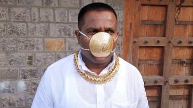 Pune Man Wears Gold Face Mask Worth Almost 3 Lakhs Amid Coronavirus Pandemic! Pictures Go Viral on Twitter With Funny Reactions and Memes