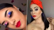 Fourth of July 2020 Latest Makeup Looks: Include Red, Blue, White & Stars in Unique Ways on Your Face with These Easy July 4 Makeup Inspirations on Instagram