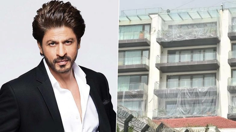 Shah Rukh Khan’s Mannat Gets Covered In Plastic Sheets; Pictures Of The Bungalow Go Viral